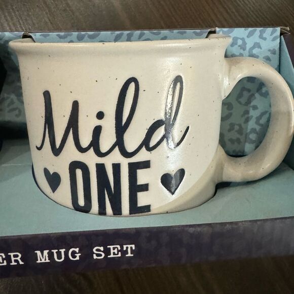 “Wild One” and “Mild One” ceramic mug set by Sheffield Home NIB - Picture 4 of 4